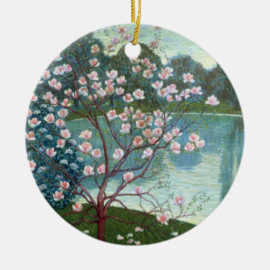 Décoration En Céramique Magnolia (huile sur la toile)