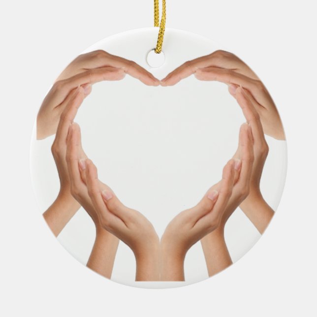 Décoration En Céramique Mains d'amour (Devant)