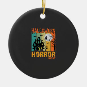 Décoration En Céramique Maison hantée de la nuit d'horreur d'Halloween Vec