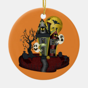 Décoration En Céramique Maison hantée d'Halloween