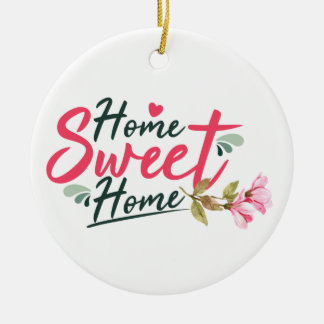 DÉCORATION EN CÉRAMIQUE MAISON SWEET HOME