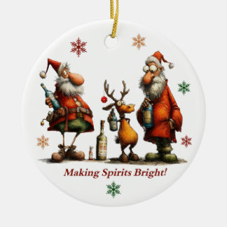 Décoration En Céramique Making Spirits Bright Ornament