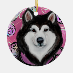 Décoration En Céramique Malamute d'Alaska