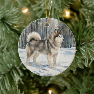 Décoration En Céramique Malamute d'Alaska