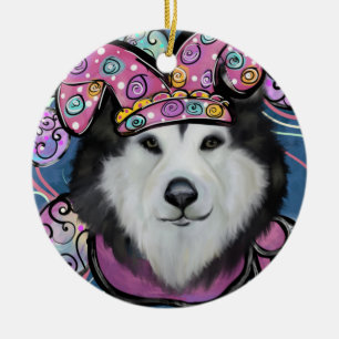 Décoration En Céramique Malamute d'Alaska