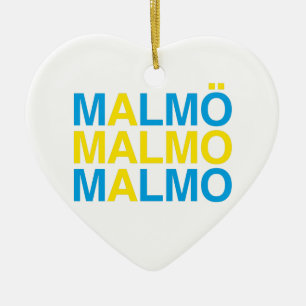 Décoration En Céramique MALMO Swedish Flag