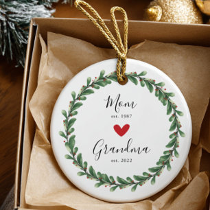 Décoration En Céramique Maman Année de Grand-mère
