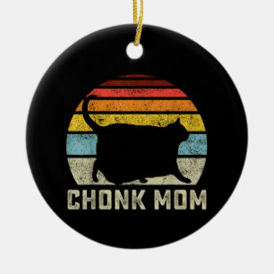 Décoration En Céramique Maman de chat grassouillet échelle Mème drôle styl
