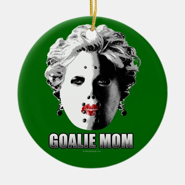 Décoration En Céramique Maman de gardien de hockey (Devant)