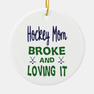 Décoration En Céramique Maman de hockey a cassé et l'aimer
