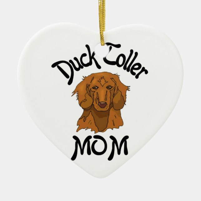 Décoration En Céramique Maman de Toller de canard (Devant)