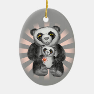 Décoration En Céramique Maman Panda L'amour de l'ours