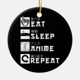 Décoration En Céramique Manger Sleep Anime Répéter Japonais Manga Lover