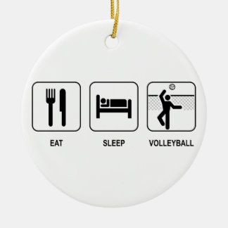 Décoration En Céramique Mangez l'ornement de volleyball de sommeil