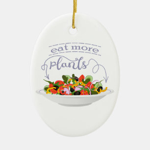 Décoration En Céramique Mangez plus de plantes frais motivation salade let
