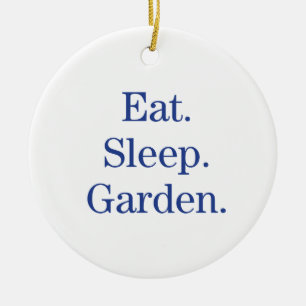 Décoration En Céramique Mangez. Sommeil. Jardin