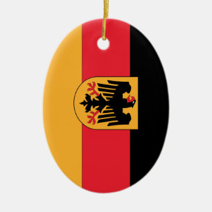 Décoration En Céramique Manteau allemand de drapeau de bras
