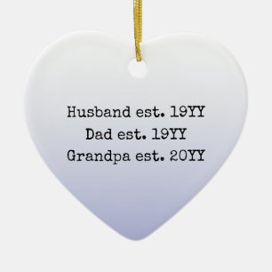 Décoration En Céramique Mari papa grand-père est établi grand-père à 
