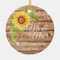 Mariage au Tournesol Jaune Rustique
