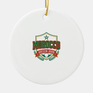 Décoration En Céramique Maroc Football 2026 Football Gras Pays Typographie