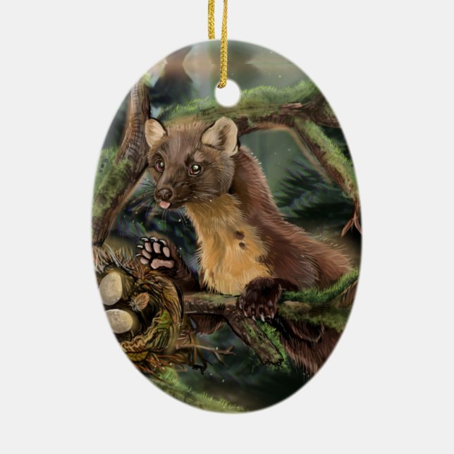 Décoration En Céramique Marten européen (Dos)