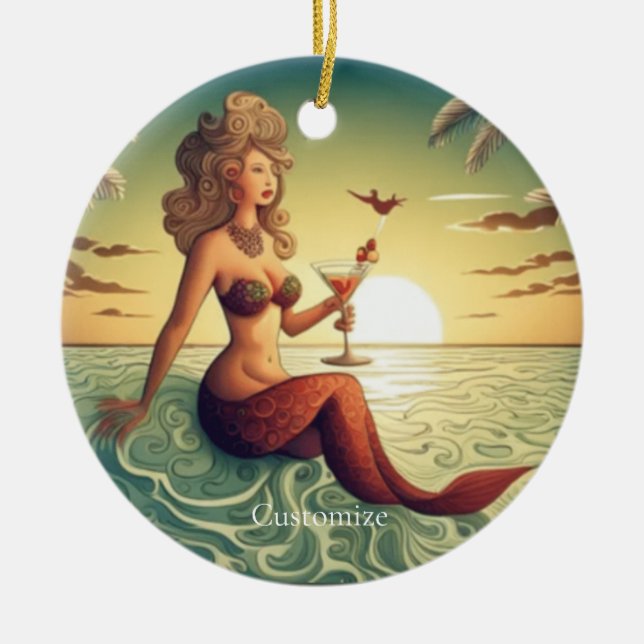 Décoration En Céramique Martini Classy Mermaid Thunder_Cove (Devant)