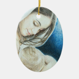 Décoration En Céramique Mary Saviez-Vous Que L'Ornement De Noël