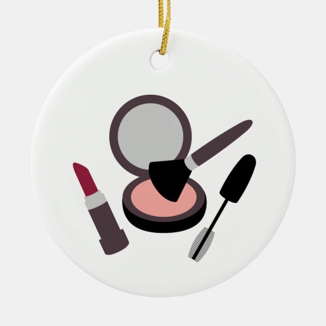 Décoration En Céramique Mascara Blush maquillage (Devant)