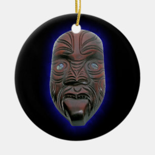 Décoration En Céramique Masque découpé maori