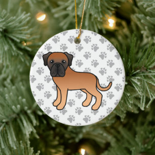 Décoration En Céramique Mastiff Anglais Abricot Chien de Dessin Animé Mign