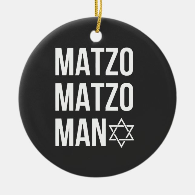Décoration En Céramique Matzo Matzo Man Jewish Hanoukka (Devant)