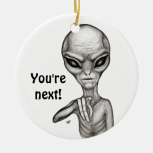 Décoration En Céramique Mauvais Alien, Tu es le prochain !