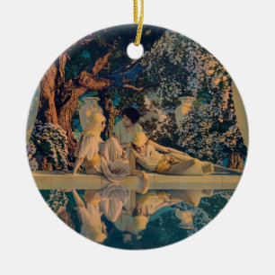 Décoration En Céramique Maxfield Parrish Le Jardin d'Allah 1918 Beaux-Arts