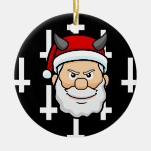 Décoration En Céramique méchant xmas mal santa claus