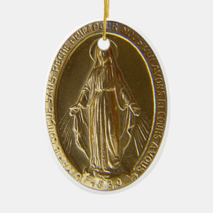 Décoration En Céramique Médaille miraculeuse