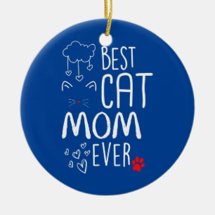 Décoration En Céramique Meilleur Cat Maman jamais