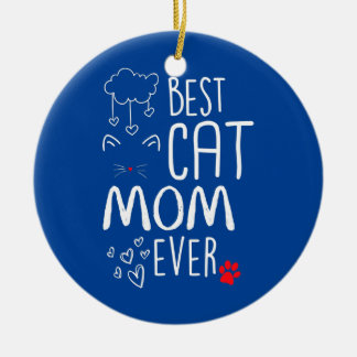 Décoration En Céramique Meilleur Cat Maman jamais