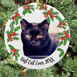 Décoration En Céramique Meilleur Cat Noël ou Mémorial aux animaux de compa