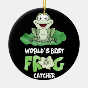 Décoration En Céramique Meilleur chasseur de grenouilles Catcher au monde