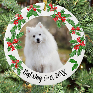 Décoration En Céramique Meilleur chien de Noël cadeau pour animal de compa
