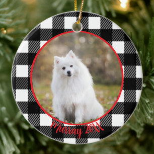 Décoration En Céramique Meilleur chien jamais personnalisé Plaid Noël