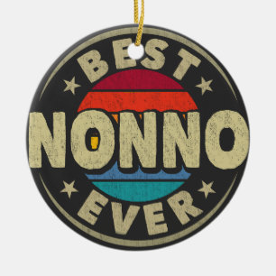 Décoration En Céramique Meilleur Nonno jamais rétro Vintage grand-père Fêt