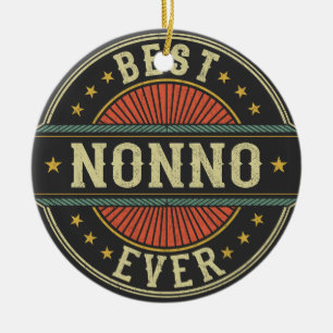 Décoration En Céramique Meilleur Nonno jamais rétro Vintage grand-père Fêt