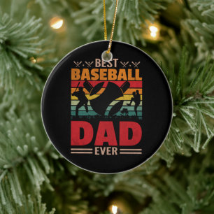 Décoration En Céramique Meilleur papa de baseball