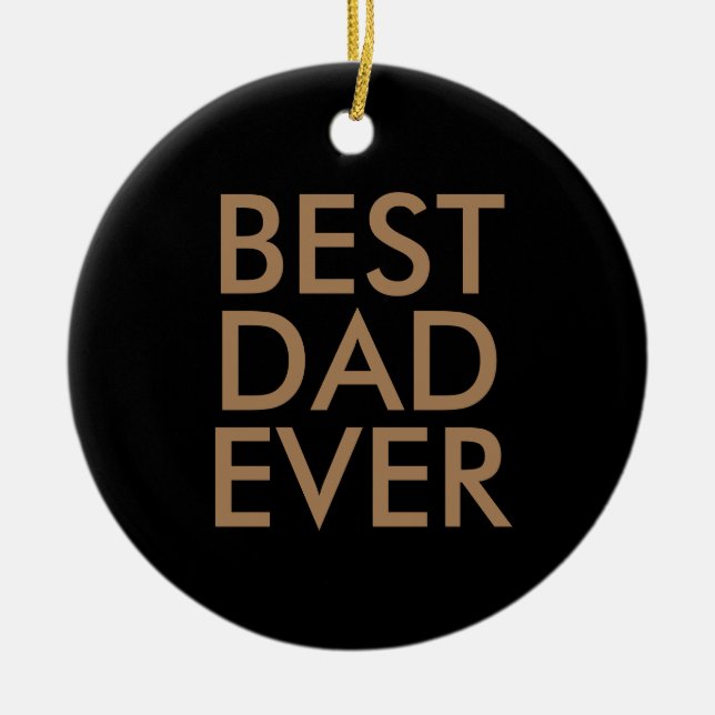 Décoration En Céramique Meilleur papa | Idée cadeau de Noël (Devant)