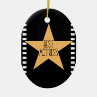 "MEILLEURE ACTRICE" ORNAMENT CÉRAMIQUE