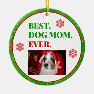 Décoration En Céramique Meilleure maman de chien de Noël Photo