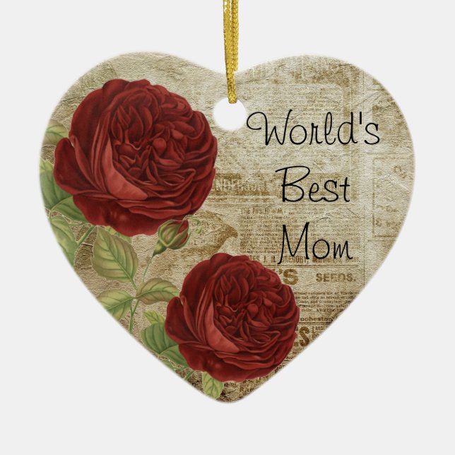 Décoration En Céramique Meilleure maman du monde (Devant)