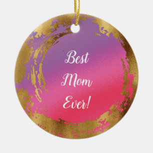 Décoration En Céramique Meilleure Maman Jamais Fille Chic Rose Or