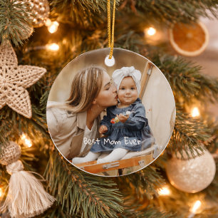 Décoration En Céramique Meilleure Maman Personnalisée Photo pour la Fête d